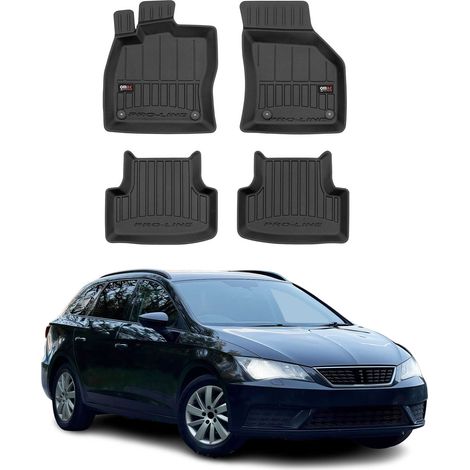 OMAC Tapis de Sol Caoutchouc Compatible avec Seat Leon 2012-2020 Noir Premium (1/5)
