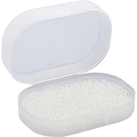 Porte-savon de voyage avec couvercle et doublure en éponge, bac à savon avec système d'égouttage, 10,5 x 7 x 3,5 cm, pour la douche et les voyages (1/5)