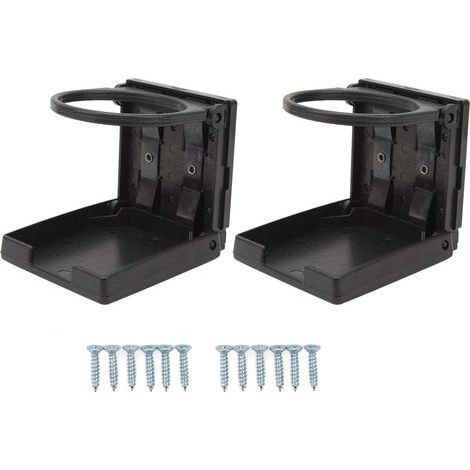 2 Pièces Porte-gobelet Pliant 73mm Compact Gain de Place Pliable Porte-Bouteille d'eau de Boisson pour Camping-Car Bureau Voiture RV ou renversé.Gain de Place : l'espace du. (1/5)