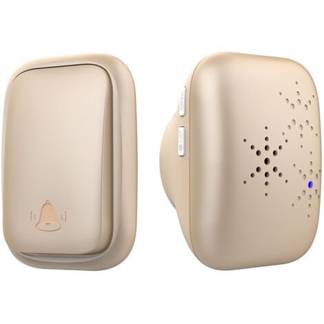 Connected to the automatic wireless door without battery, 100m range, 38 exterior style door buttons, wireless door color (gold)