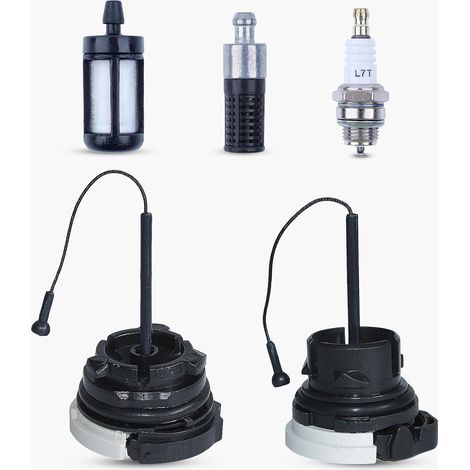 Oil Tank Cap for Stihl MS171 MS181 MS192 MS193 MS200 MS230 MS231 Chainsaw Brush Cutter Hedge Trimmer with Spark Plug + Oil Filter + Filter (1/5)