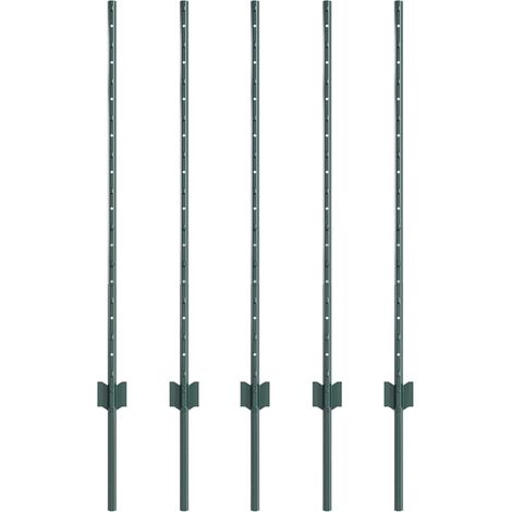 Palo per recinzione interrato 5 pz Verde 140 cm (1/5)
