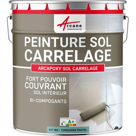 Badewannenlack - Badewannenfarbe - Badewannenbeschichtung - Lack fürs Bad und für Emaillebadewanne - Epoxyfarbe | Epoxidfarbe - Pastell-Türkis RAL 6034 - 1kg kit bis zu 5m² für 2 Schichten