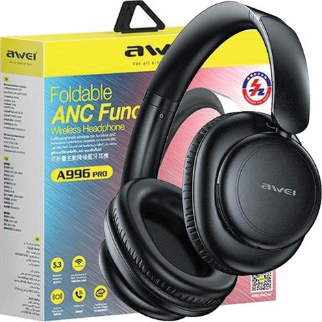 Cuffie circumaurali Bluetooth Awei A996 Pro ANC, nere. (1/5)
