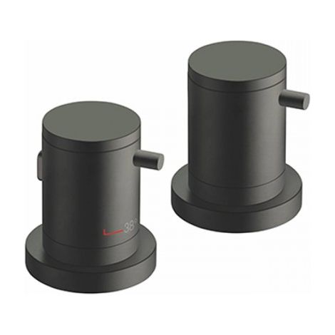 BAIN DOUCHE TRIVERDE SUR GORGE THERMOSTATIQUE 2 SORTIES BLACKMAT - CRISTINA ONDYNA XT14213 (1/2)