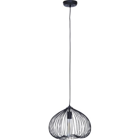Interiors by Premier Contemporary Black Finish Pendant Light, Effortlessly Maintained Down Light Wall, Versatile Ceiling Light (1/5)