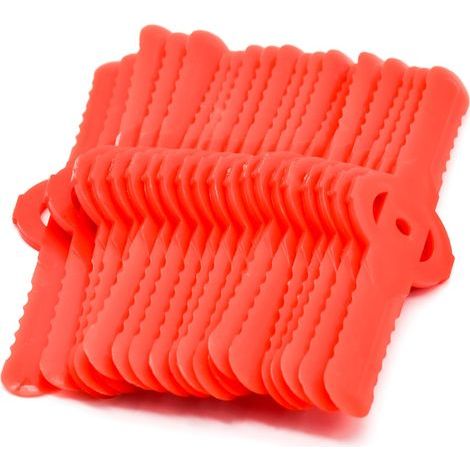 20 pièces Lames en Plastique pour Débroussailleuses, 139 mm Lames de Rasoir pour Lawn Mower, Pièces détachées pour Remplacement de Tronçonneuse sans Fil (Rouge) (1/5)