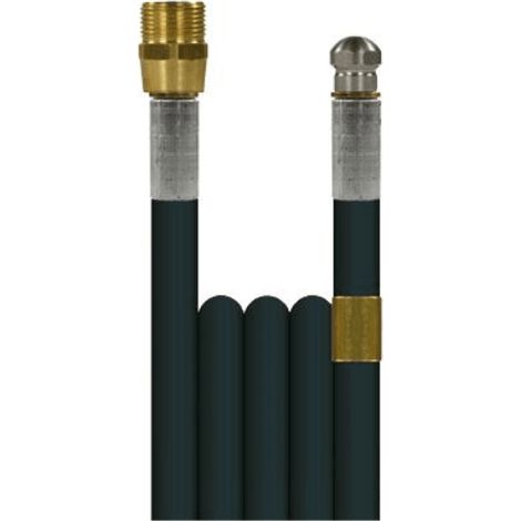 Flexible de canalisation 20m – Buse haute pression avec jet frontal et 3 jets arrière – Nettoyage semi-professionnel – Hp Concept (1/3)