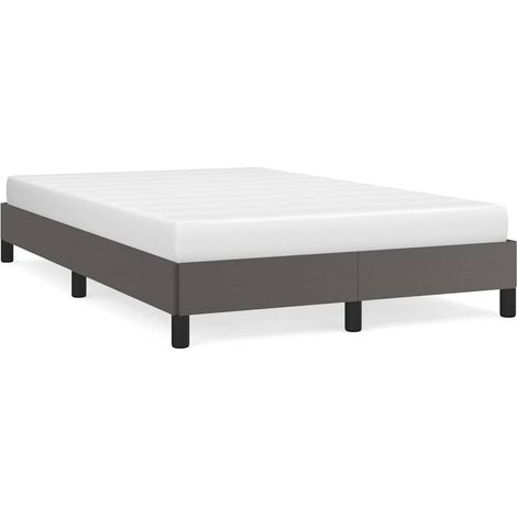 Maison Exclusive - Bettgestell Grau 120x200 cm Kunstleder (1/5)