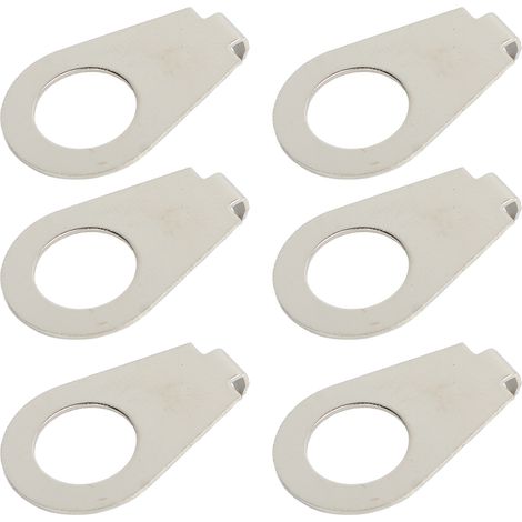 Lot de 10 boutons de potentiomètre pour guitare électrique, rondelles métalliques argentées. (1/5)