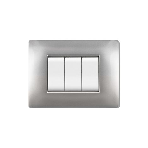 PLACCA LIFE Q LIVING PLAST ALLUMINIO CHIARO 4P- 1,0 pz