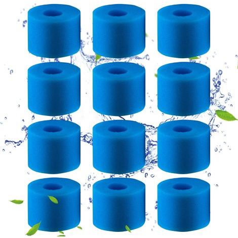 12er-Pack Schaumstoff-Poolfilter für Intex Typ S1 – Schaumstofffilter für Whirlpool und Schwimmbad – wiederverwendbar und waschbar – Typ S1 Filterschwamm (12 Stück)... (1/5)