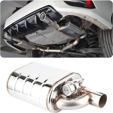 Soupape d'échappement électrique de voiture, silencieux universel Variable de tuyau de pompe à vide de dispositif de Port à distance d'acier inoxydable de 63mm (1/5)