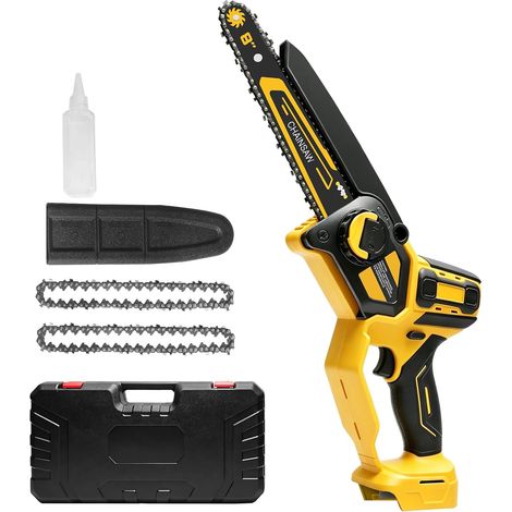 Bürstenlose 8-Zoll-Mini-Akku-Kettensäge, kompatibel mit DeWalt-18V-Akkus (1/5)