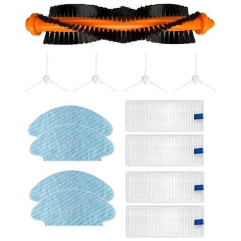 13 pièces d'accessoires pour aspirateur Tefal X-Plorer 45 / RG8275WH : brosse principale, brosse latérale et filtre pour serpillière (1/5)