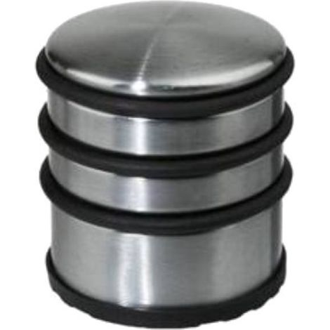 OSE – Butoir de porte en acier inoxydable et caoutchouc – Diamètre 7 cm – Pour usage intérieur et extérieur – Protection contre les chocs