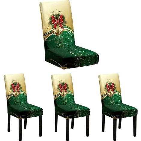 Christmas chair covers, chair protectors, dining room chair covers, Christmas holiday chair covers, 4 pieces. (1/5)