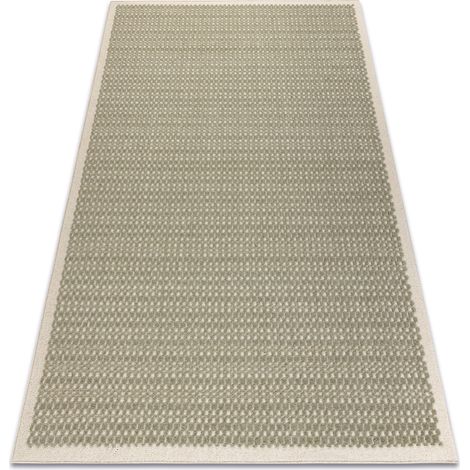 FLUX 461.139.SA400 Wollteppich OSTA - Geometrisch, Strukturell, Loft grün / beige green 160x230 cm