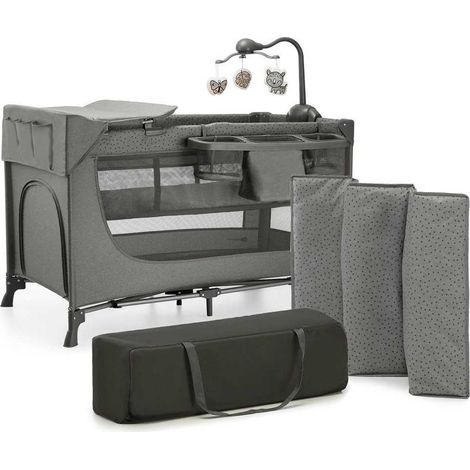 Kinderkraft Joy 2 cuna de viaje gris oscuro multifuncional