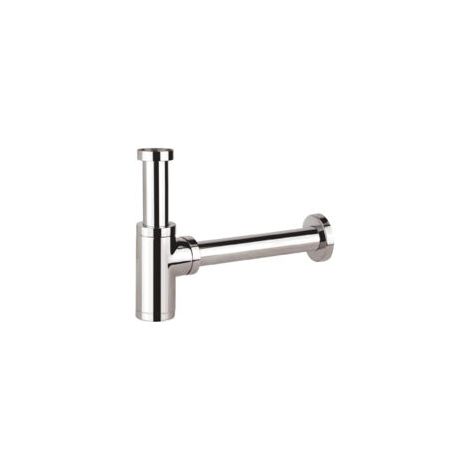 Siphon mural universel pour lavabo – Laiton chromé – Sortie murale droite (1/5)