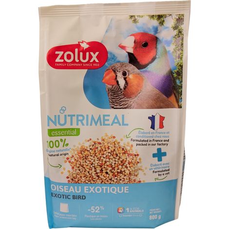Graines Alimentation oiseaux exotique nutrimeal, 800g. - zolux
