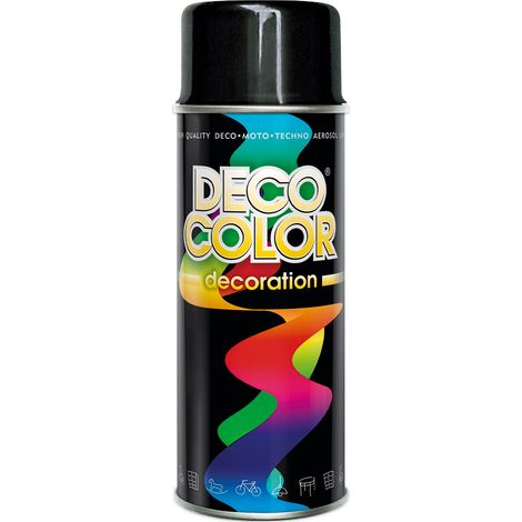 Vernice universale Deco Color 9005 nero lucido 400 ml (1/2)