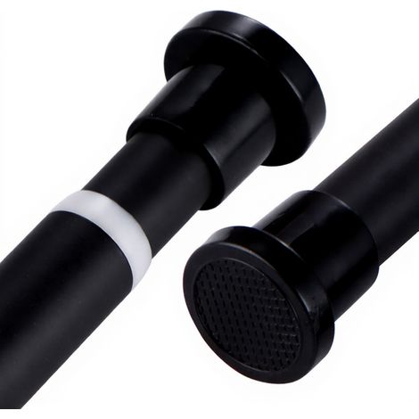 Tringles à rideaux de 80 à 240 cm, diamètre de 1 pouce, tiges télescopiques en acier inoxydable à tension réglable par ressort (1/3)