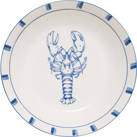 Lot de 6 Assiettes Creuses "Océania" 20cm Bleu