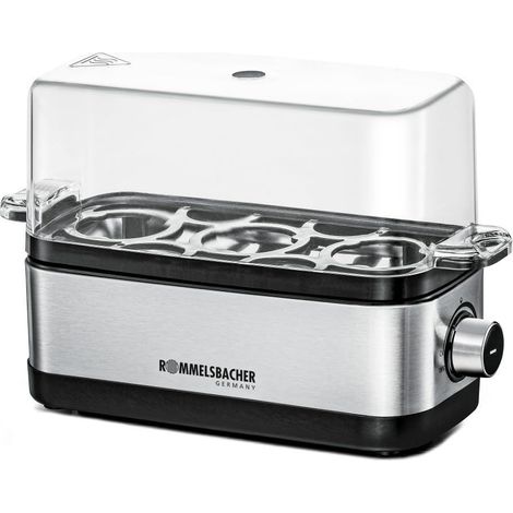 Cuiseur à œufs ER 300 - Pour 1 à 3 œufs - Dureté réglable - Surveillance électronique du temps de cuisson - Bol chauffant en acier inoxydable - Verre doseur avec pique à œufs - Enrouleur (1/4)