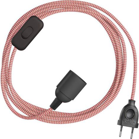 Creative Cables - SnakeBis Zig-Zag - Câblage avec douille et câble textile à effet zigzag