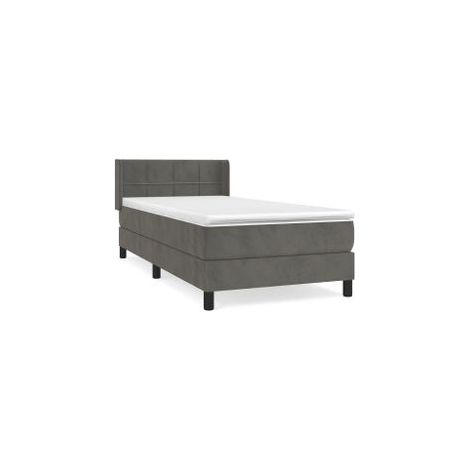 Sommier à lattes de lit avec matelas Gris foncé 100x200 (1/5)