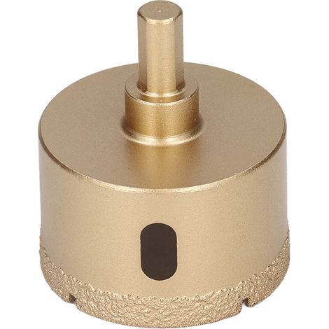 Scie cloche diamant 55mm pour carrelage porcelaine verre, foret ouvre-trou acier carbure, queue triangulaire. (1/5)