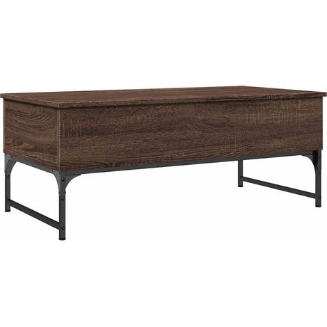 Maison Exclusive - Mesa de centro madera ingeniería metal roble m
