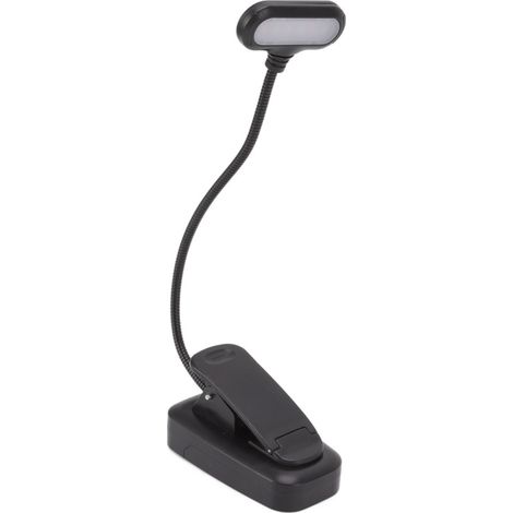 LED-Klemm-Leselampe mit Augenschutz, 3 Helligkeitsstufen, flexiblem Hals, tragbare Nachttischlampe für Zuhause und Reisen.