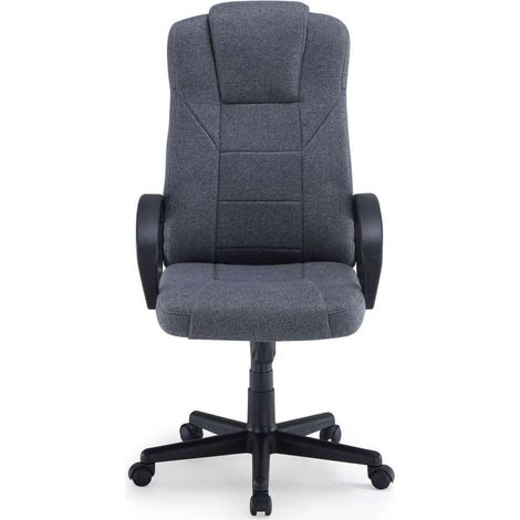Sillón despacho giratorio Henry tejido bali gris marengo, 118-126cm(alto) 64cm(ancho) 64cm(fondo). (1/4)