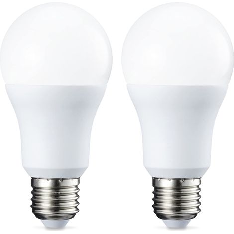 Ampoule LED à Vis E27, 10W (Équivalent à 75W), Blanc Chaud, Non Réglable - (Lot de 2) (1/5)