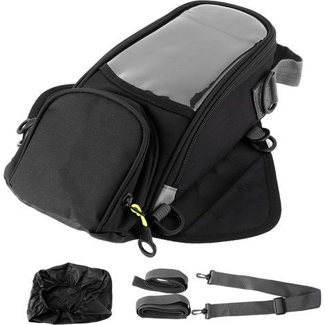 Sacoche Réservoir Moto Magnétique avec Pochette Téléphone GPS, Imperméable, Bagagerie Motocyclette