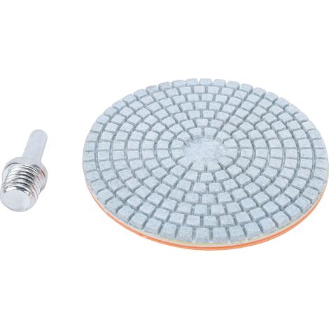 Disque polissage diamant 100mm 5/8-11UNC + tige adaptateur pour meuleuse pierre béton céramique quartz usage sec humide ponçage bordure (1/5)