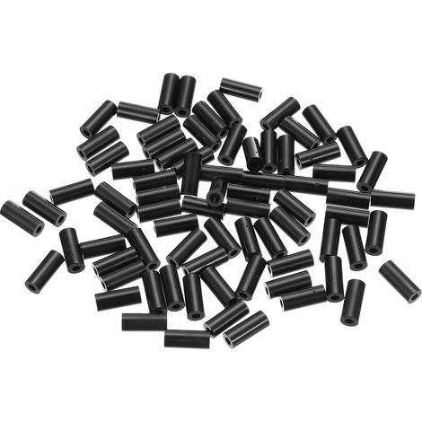 Entretoise Plastique ABS Noir M3 3.2mm Id x 7mm Od x 16mm L 120Pcs (1/5)