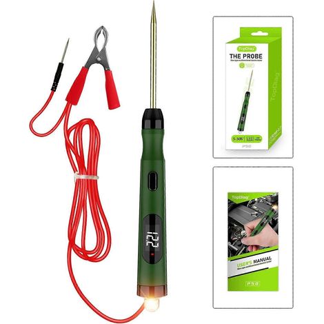 Testeur de circuit électrique automobile JDiag P50, sonde 5V-30V avec affichage numérique, stylo testeur de circuit, lampe testeur de tension - P50 (1/5)