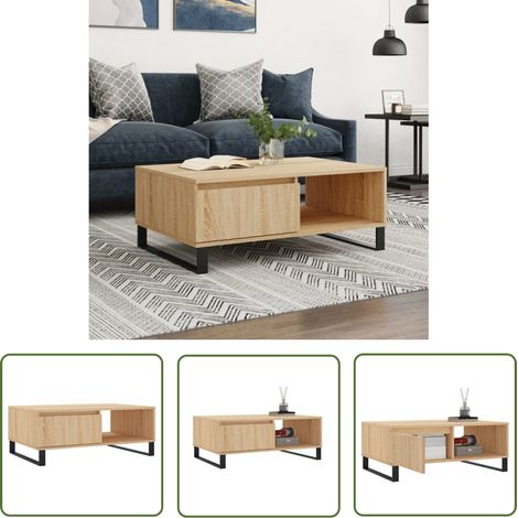Maison Exclusive Couchtisch Sonoma-Eiche 90x60x35 cm