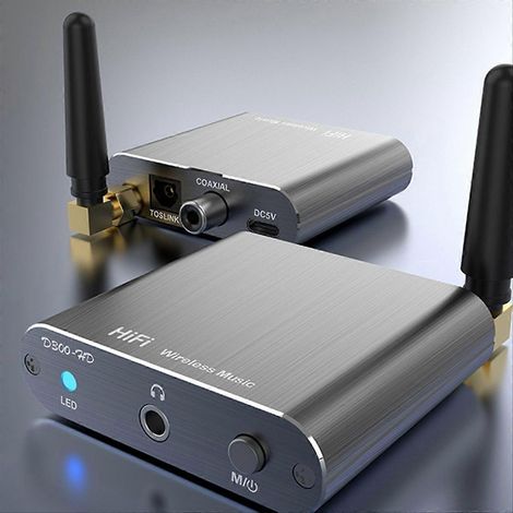 Adaptateur Audio Bluetooth 5.0 avec Sortie Coaxiale et Toslink HD - Récepteur Stéréo Sans Fil pour Home Cinéma, Hi-Fi et TV, Connexion Optique et Numérique, Compatible avec Enceintes et Amplificateurs (1/5)