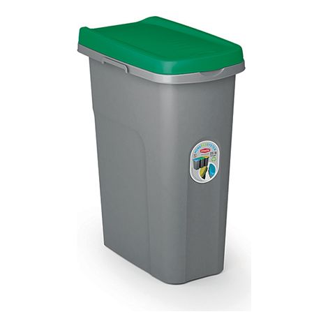 Stefanplast Pattumiera Eco System 25 Litri Grigio-Verde (1/3)
