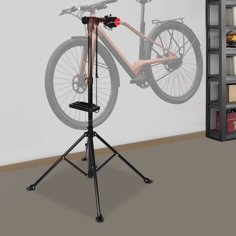 Reparaturständer für Fahrräder, komplett aus Aluminium – Tragbarer Arbeitsständer für Mechaniker zu Hause – Ideal für die Wartung von Mountainbikes und Rennrädern. Maximale Tragkraft: 50 kg (110,23 lb (1/5)