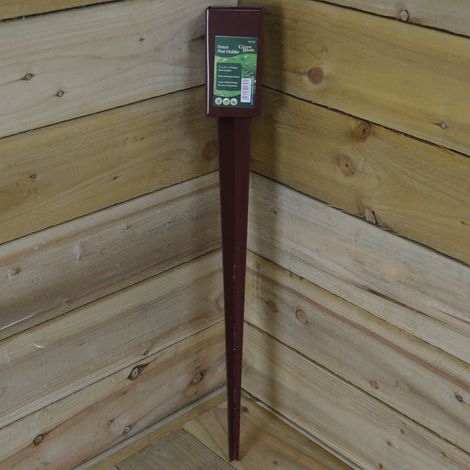 75mm x 75mm (3x 3) Metal Garden Fence Post Holder & Spike (1/4)