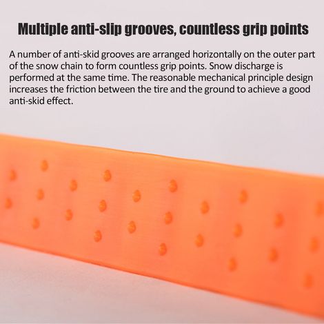 [Yuexinghui] Vente flash : 20 chaînes antidérapantes pour pneus de voiture, attaches de câble antidérapantes en plastique pour la neige et la boue (orange) (1/3)