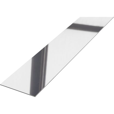 Dekorative Wandleiste aus Edelstahl 50 mm x 2700 mm - Silber poliert