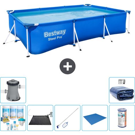 Bestway Bestway Steel Pro Rectangulaire - 300x201x66 cm - 8-pièces S21552 (1/5)