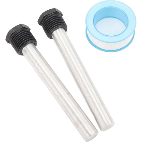 Tige anodique magnésium 2 pièces, filetage NPT 1/2 pouce, remplacement pour chauffe-eau camping-car et réservoirs standard, protection antirouille, kit de rechange universel (1/5)