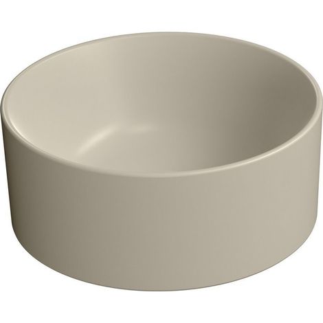 Vasque à poser KUBE X en céramique, dia 32cm, creta mat (1/3)